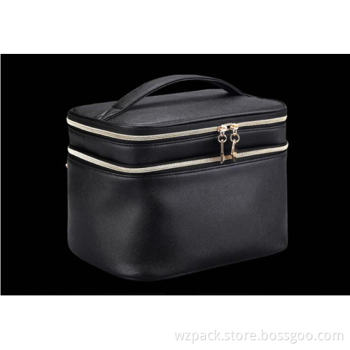 2016 OEM New Women Multifunction Travel Cosmetic Bag Makeup Case Pouch PU LeatherToiletry Organizer